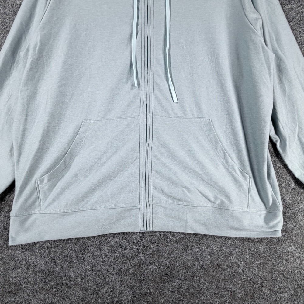 Fabletics Full Zip Hoodie Womens L Light Blue Modern Lightweight Comfort Stretch - Picture 4 of 16